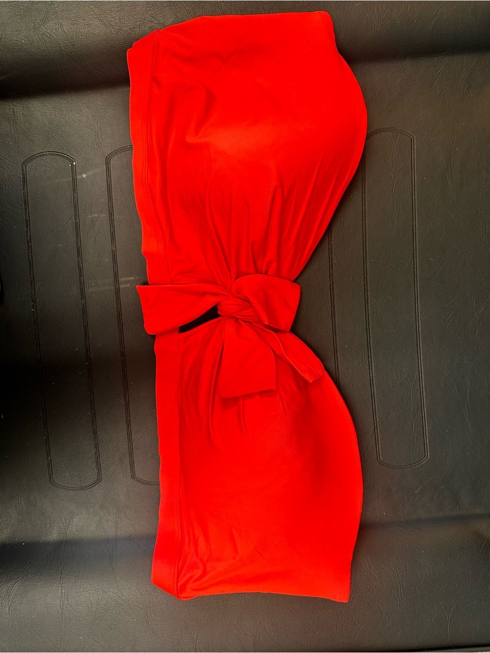 Tommy Bahama coral Bandeau Bikini Top with Front Knot 38dd